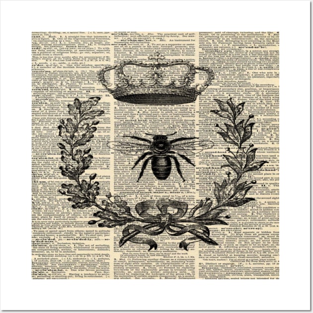 Dark Academia Paris french garden farmhouse beekeeper honey bee queen Wall Art by Tina